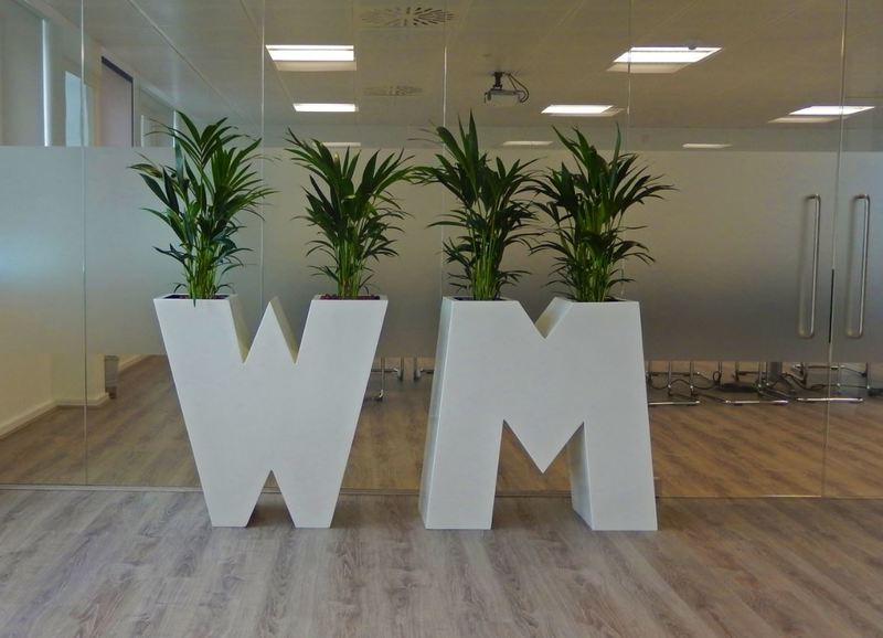 Corporate Logo Plant Displays used in these Midlands offices