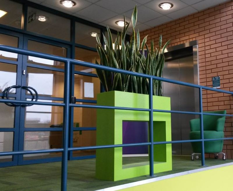Holey Design Barrier Rectangular Display, overlooking this Northampton office Reception
