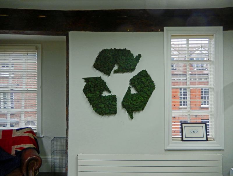 Moss Logo supplied to the office Reception of this London Environmental company