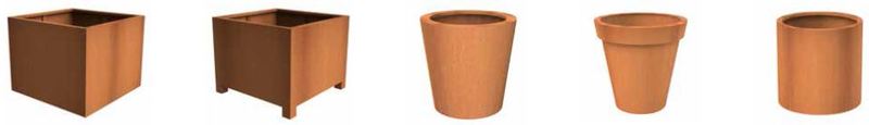 Corten Steel Plant Containers for use inside the office or out