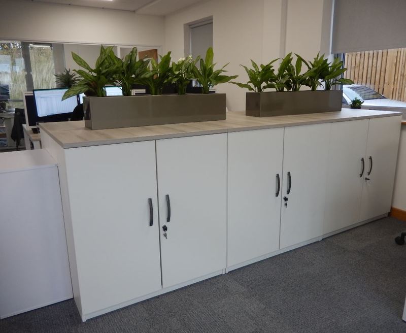Cabinet top rectangular interior plants for hire in Nottingham offices