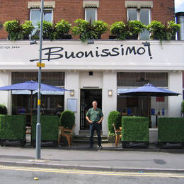Artificial Boxwood Topiary Hedging Outside A  West Midlands Restaurant
