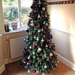 7 Ft Artificial Slimline Christmas Tree Rented To A Midlands Based Company