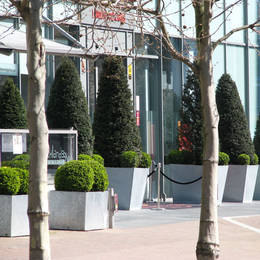 Office Landscapes supply some stunning exterior displays to London's Crowne Plaza Docklands Hotel 