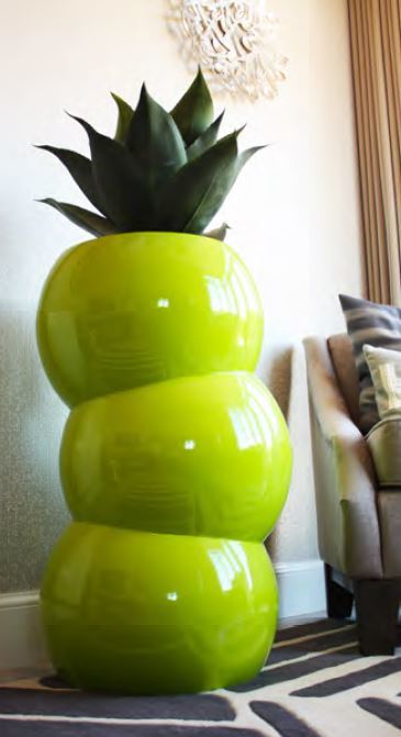 Bubble planter with spiky plant afor this office breakout area in Cheltenham