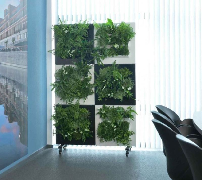 Room Dividers and green office screens with live plants