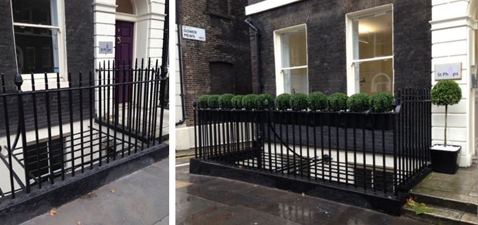 Barristers offices have plants in Birmingham & London exterior before & after