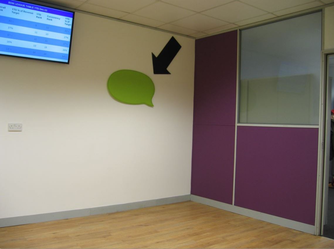 Imagine office plants 1st floor Purple room before