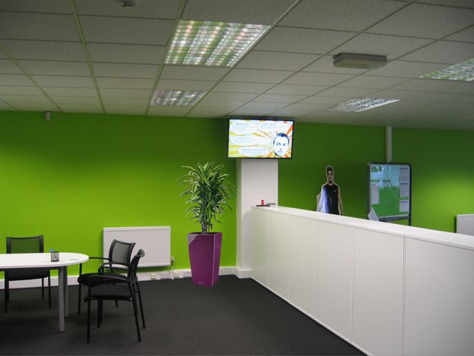 Imagine office plants 1st floor Green room after