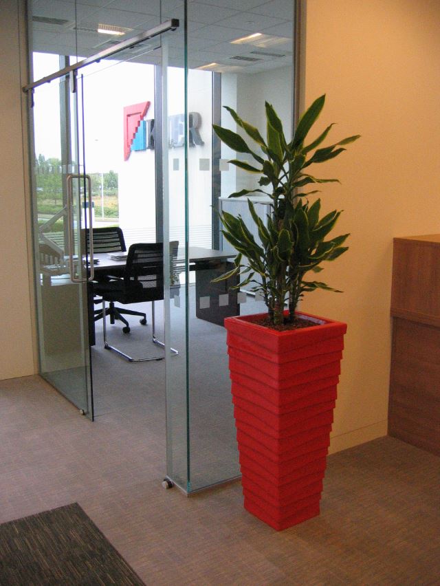 Open plan offices Blythe Valley Red Stack plant display