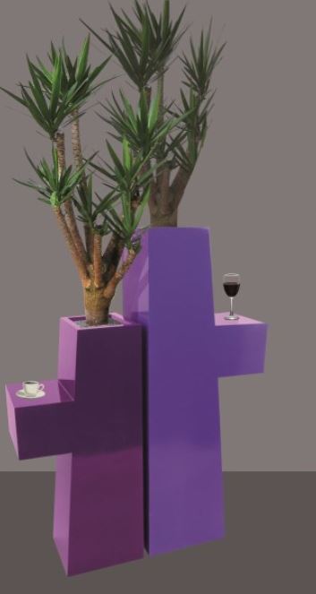 Easter Island Planters with Yucca Plants can be used as tables
