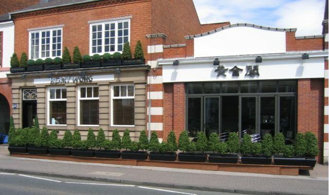 Henry Wongs Harborne welcome customers with outside artificial plants